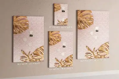 Gilded leaves cork pin board