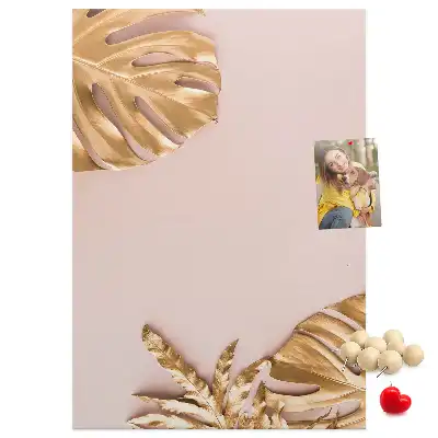 Gilded leaves cork pin board
