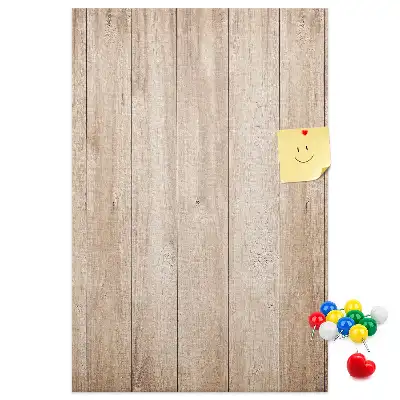 Cork note board with light wooden frame