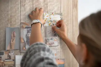 Cork note board with light wooden frame