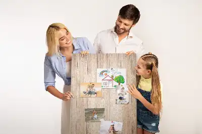 Cork note board with light wooden frame
