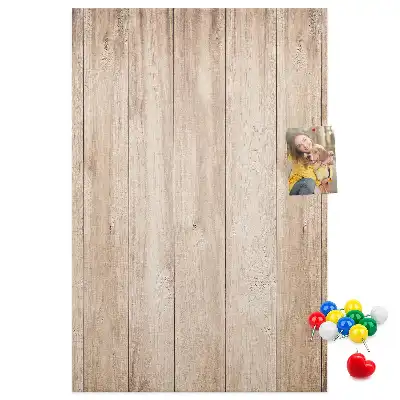 Cork note board with light wooden frame