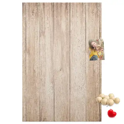 Cork note board with light wooden frame