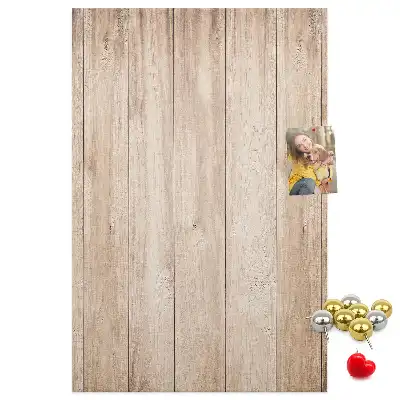 Cork note board with light wooden frame