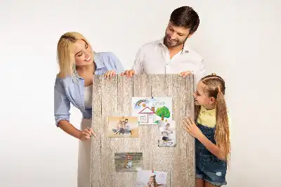 Cork note board with light wooden frame