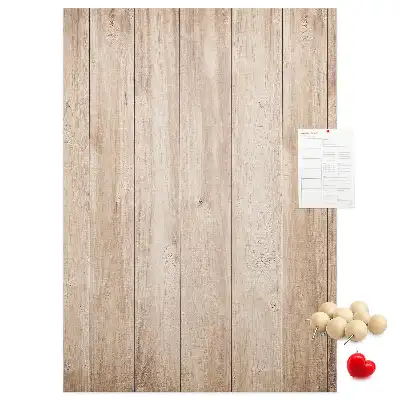 Cork note board with light wooden frame