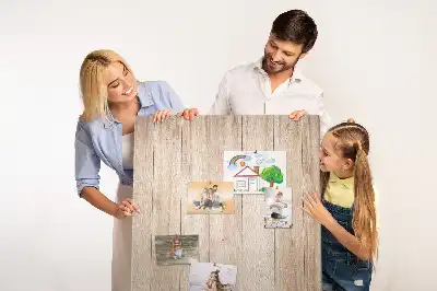 Cork note board with light wooden frame