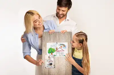 Cork note board with light wooden frame
