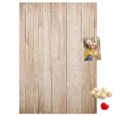 Cork note board with light wooden frame