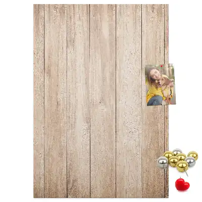 Cork note board with light wooden frame
