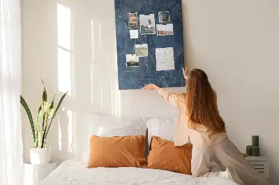 Wall cork memo board Chic marble