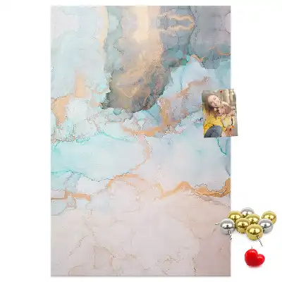 Cork Note Board with Abstract Ink Stains
