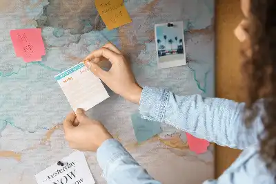 Cork Note Board with Abstract Ink Stains