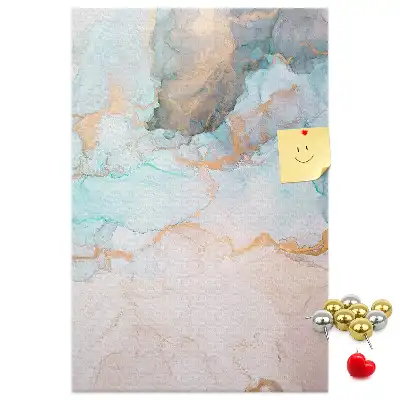 Cork Note Board with Abstract Ink Stains