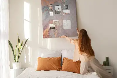 Wall cork memo board Classic marble pattern