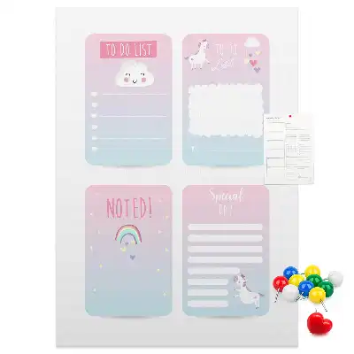 Unicorn cork pin board planner