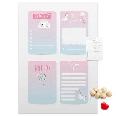 Unicorn cork pin board planner