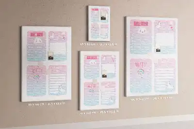 Unicorn cork pin board planner