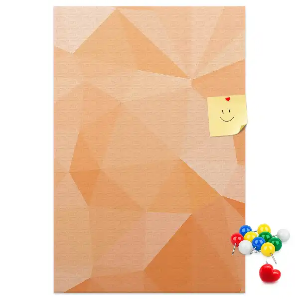 Cork Note Board with Abstract Triangle Design