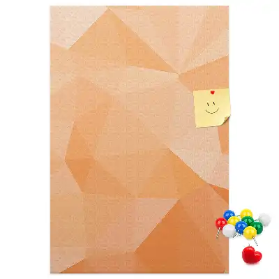 Cork Note Board Abstraction from triangles