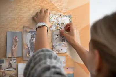 Cork Note Board with Abstract Triangle Design