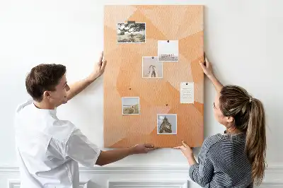 Cork Note Board with Abstract Triangle Design