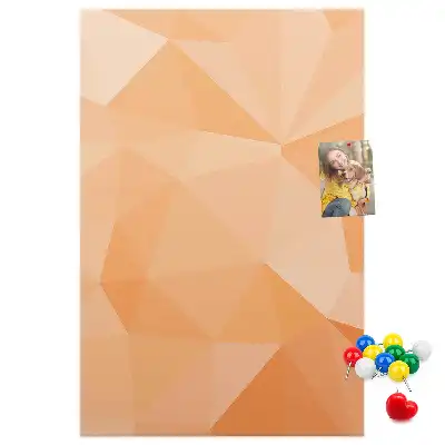 Cork Note Board with Abstract Triangle Design