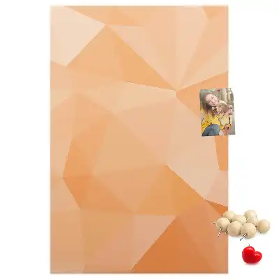 Cork Note Board with Abstract Triangle Design