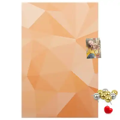 Cork Note Board with Abstract Triangle Design