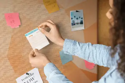 Cork Note Board with Abstract Triangle Design