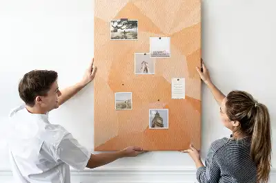 Cork Note Board with Abstract Triangle Design
