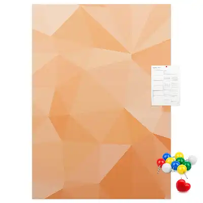 Cork Note Board with Abstract Triangle Design