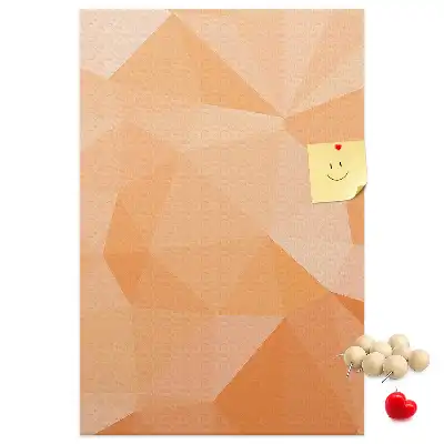 Cork Note Board with Abstract Triangle Design