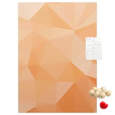 Cork Note Board with Abstract Triangle Design