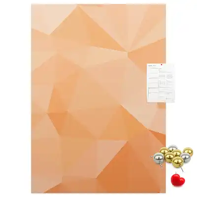 Cork Note Board with Abstract Triangle Design