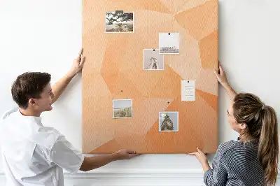 Cork Note Board with Abstract Triangle Design