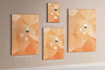 Cork Note Board with Abstract Triangle Design