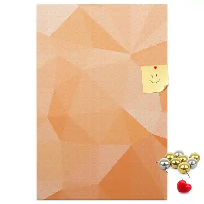 Cork Note Board with Abstract Triangle Design