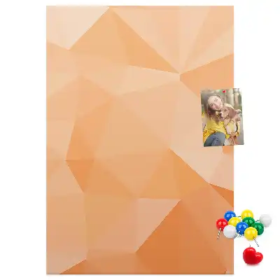 Cork Note Board with Abstract Triangle Design