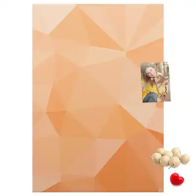 Cork Note Board with Abstract Triangle Design