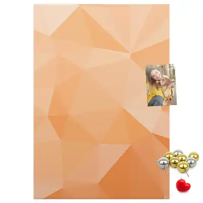 Cork Note Board with Abstract Triangle Design