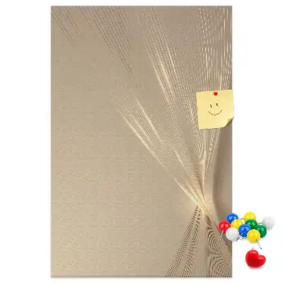 Wall cork memo board with light abstraction design
