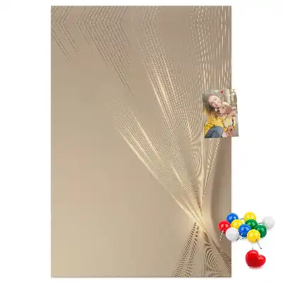 Wall cork memo board with light abstraction design