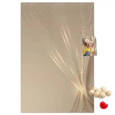 Wall cork memo board with light abstraction design