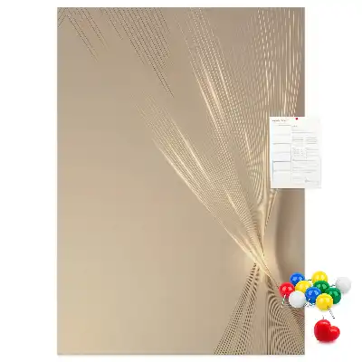 Wall cork memo board with light abstraction design