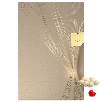 Wall cork memo board with light abstraction design