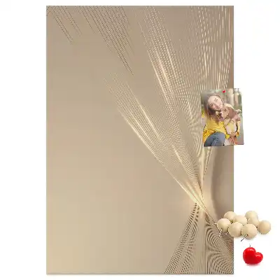 Wall cork memo board with light abstraction design