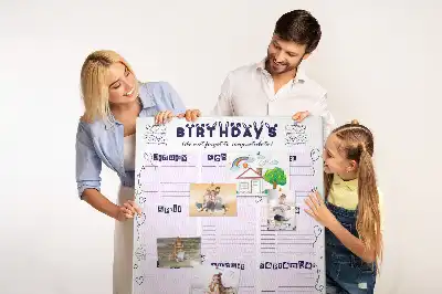 Cork pin board Birthday celebration planner
