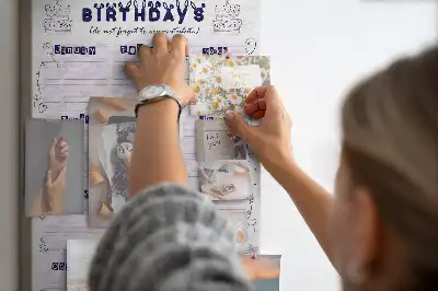 Cork pin board Birthday celebration planner