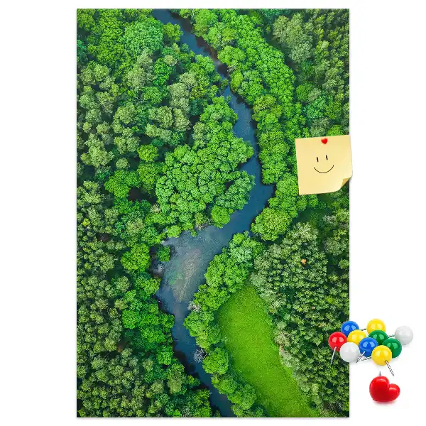 Forest Stream Cork Note Board